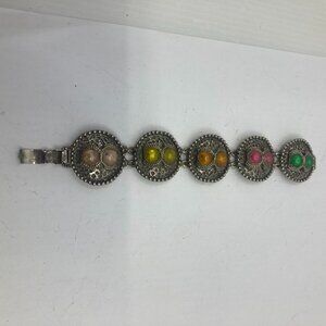 Vtg 1960s SELRO SELINI ? lucite cabochon bracelet